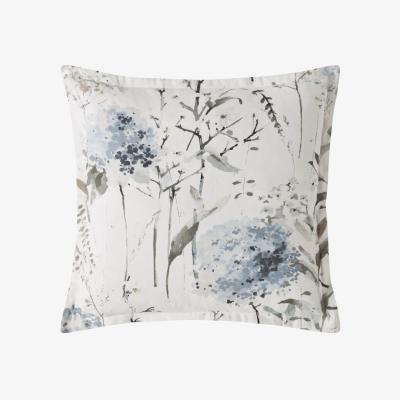 John Lewis Laura Ashley Pallington Bloom Square Cushion, Smoke Blue