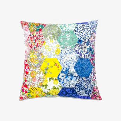 John Lewis Alice Caroline Hexagon Liberty Fabric Tana Lawn® Cushion Sewing Kit