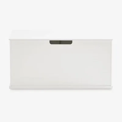 John Lewis Great Little Trading Co Classic Toy Box with Cushion, White/Grey