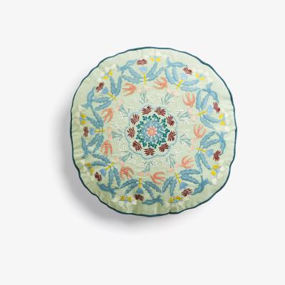 John Lewis John Lewis & Partners Round Folk Cushion, Multi
