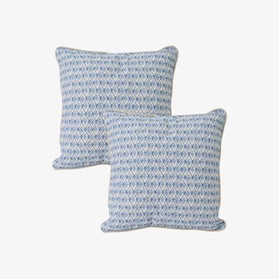 John Lewis Laura Ashley Saron Outdoor Cushion, Blue
