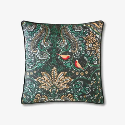 John Lewis Sarah Miller Robins Filigree Cushion, Emerald