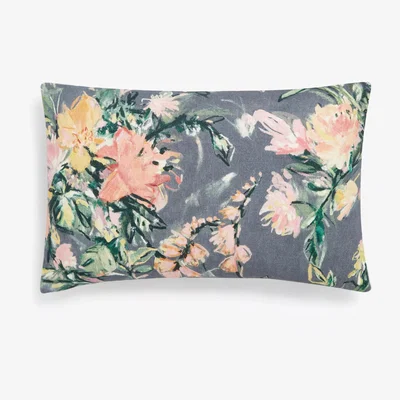 John Lewis John Lewis & Partners Garden Bouquet Cushion, Steel