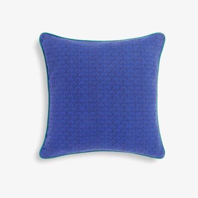 John Lewis John Lewis Block Print Scales Indoor/Outdoor Cushion, Navy