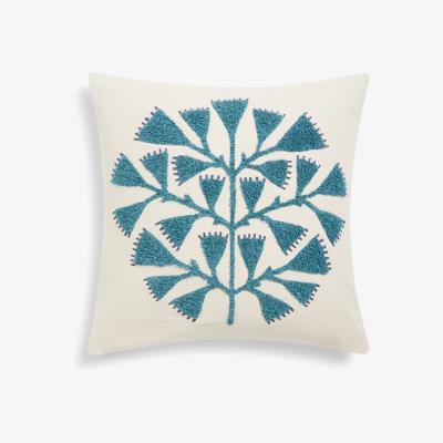 John Lewis John Lewis Palm Flower Cushion, Fjord