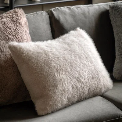 Knees Maple Faux Fur Rectangle Cushion