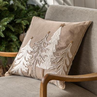 Knees Pearly White Tree Scene Cushion