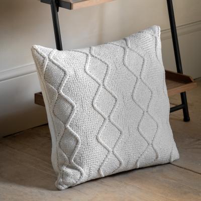 Knees Chenille Cable Cushion - Cream
