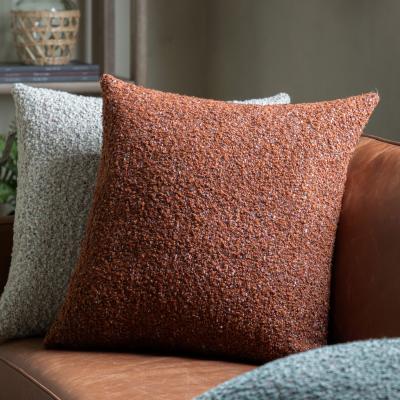 Knees Boucle Knife Edge Cushion - Rust