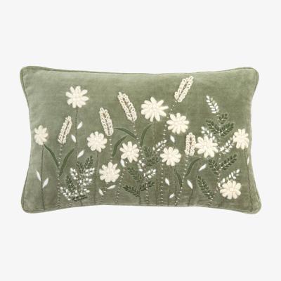Knees Ennerdale Velvet Floral Cushion