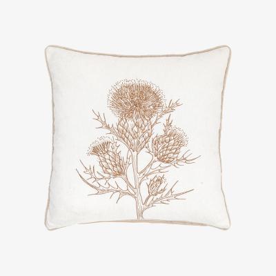 Knees Natural Thistle Cushion Embroider