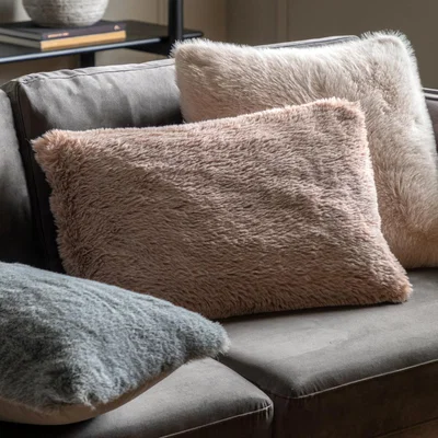Knees Juniper Faux Fur Rectangle Cushion