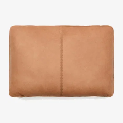 Kave Home Blok brown leather cushion 40 x 60 cm