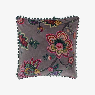La Redoute Palampur Velvet Pom-Pom Filled Cushion 50x50cm