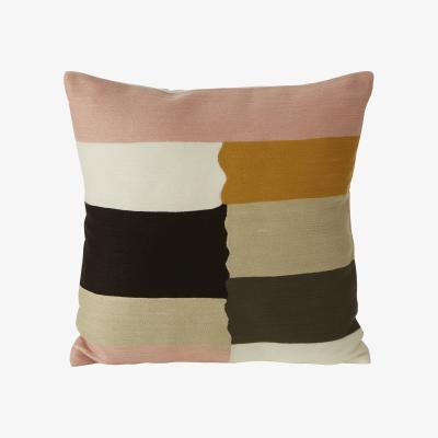 La Redoute Embroidered Patch Design Multi-Colour Filled Cushion