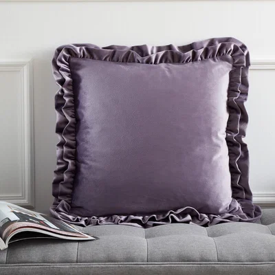 La Redoute So Soft Velvet Touch Double Frill Filled Cushion
