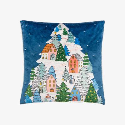 La Redoute Snowy Village Tree Cushion