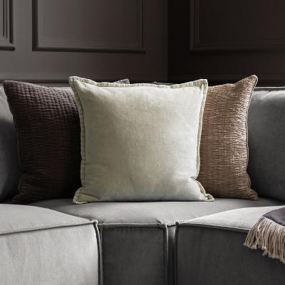 La Redoute Stitch Plain Blanket Stitched Cushion
