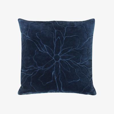 La Redoute Angeles Floral Cotton Velvet Filled Cushion 45x45cm
