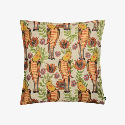 La Redoute Tropical Parrot Print Cushion