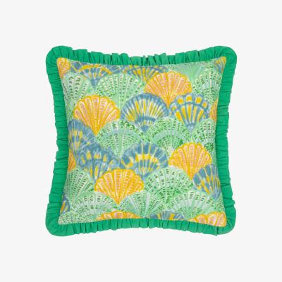 La Redoute Clam Shells Cotton Scalloped Cushion