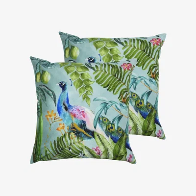 La Redoute Peacock Outdoor Twin Pack Polyester Filled Cushions