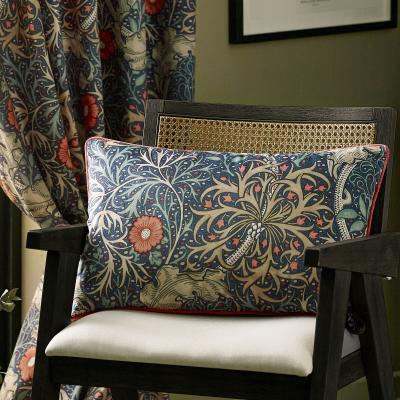 La Redoute Seaweed Printed Velvet Cushion