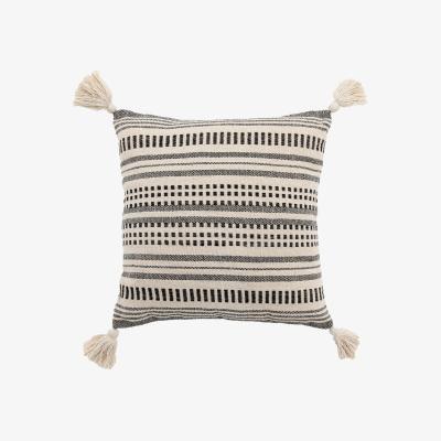 La Redoute Natural and Black Patterned Filled Cushion