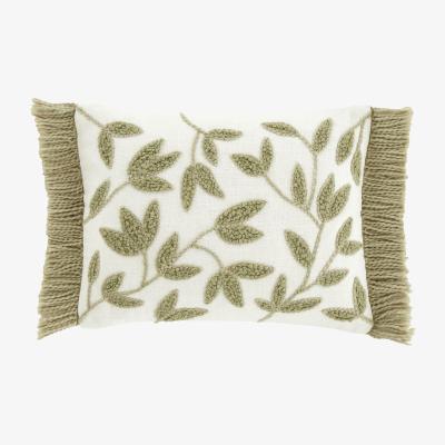 La Redoute Tufted Sorrel Leaves Cotton Cushion