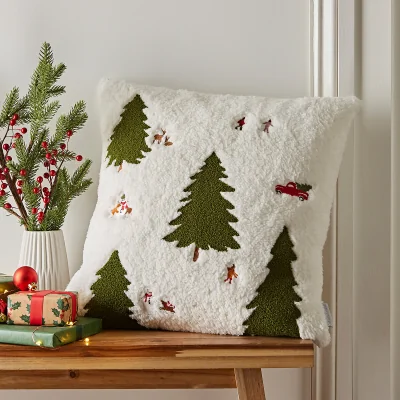 La Redoute Cosy Boucle Christmas Tree Filled Cushion