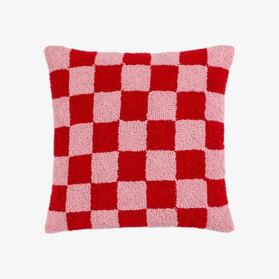 La Redoute Check Knitted Cushion Filled Cushion 45x45cm