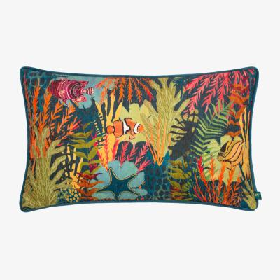 La Redoute Abyss Coral Bay Chenille Cushion
