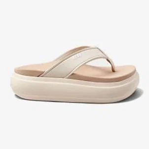 Marks & Spencer Reef Womens Cushion Bondi Flat Flip Flops - 6 - Cream, Cream,Black