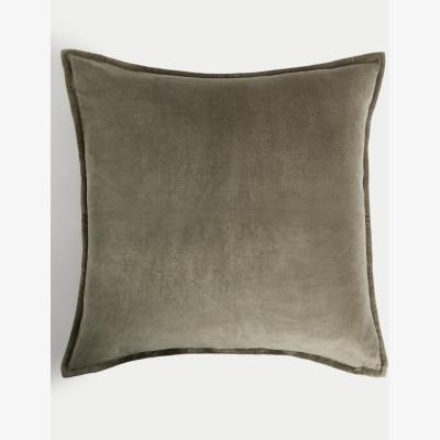 Marks & Spencer M&S Collection Pure Cotton Velvet Large Cushion - Dusty Green, Navy,Dark Gold,Dusty Green,Grey