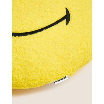 Marks & Spencer M&S SmileyWorld&reg; Embroidered Cushion - Yellow, Yellow