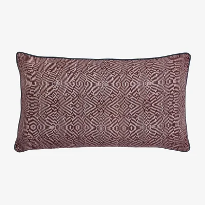 Marks & Spencer Bedeck of Belfast Katara/Umma Pure Cotton Geometric Cushion Burgundy