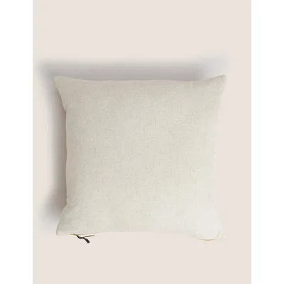 Marks & Spencer M&S Cotton Rich Chenille Textured Cushion - Ochre, Ochre