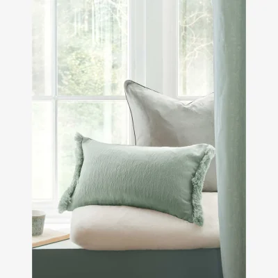 Marks & Spencer LAURA ASHLEY HOME Carys Crinkle Bolster Cushion Green