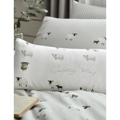 Marks & Spencer M&S Sophie Allport Counting Sheep Bolster Cushion - Light Grey, Light Grey