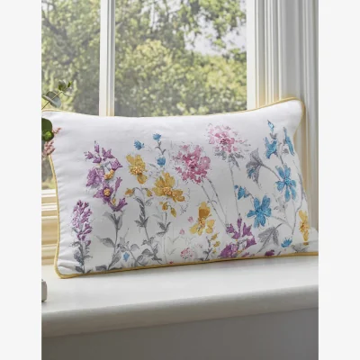 Marks & Spencer Laura Ashley Wild Meadow Pure Cotton Embroidered Cushion Multi