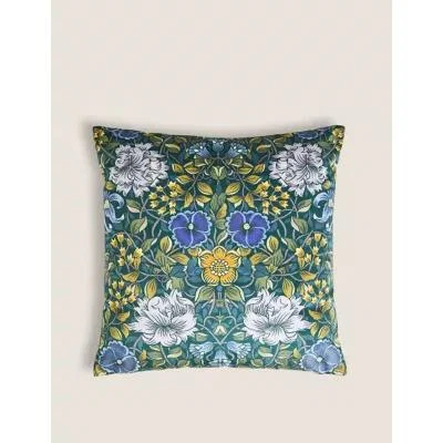 Marks & Spencer M&S Velvet Mirror Floral Print Cushion - Multi, Multi