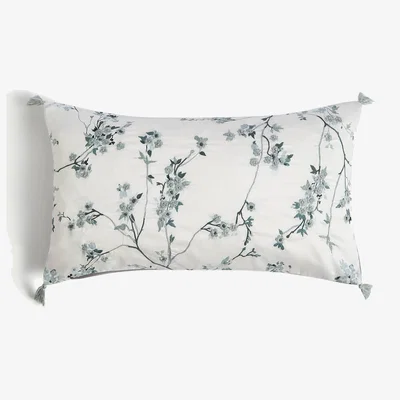 Marks & Spencer M&S Trailing Cherry Blossom Bolster Cushion - Sage, Sage,Blue Mix
