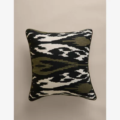 Marks & Spencer M&S Linen Ikat Cushion Green Mix