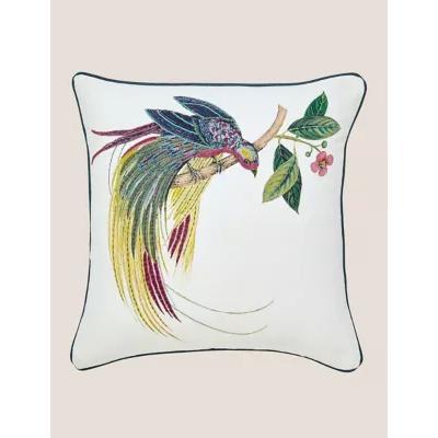 Marks & Spencer M&S Sanderson Pure Cotton Tulipomania Embroidered Cushion - Ivory, Ivory