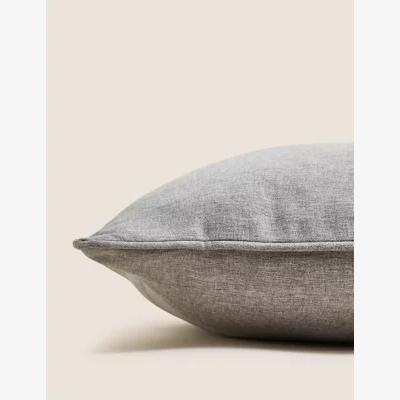 Marks & Spencer M&S Piped Cushion - Light Grey, Light Grey,Sage,Champagne,Blue