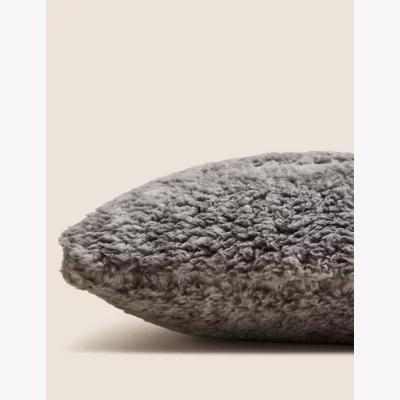 Marks & Spencer M&S  Small Cuddle Up Embroidered Bolster Cushion - Grey, Grey
