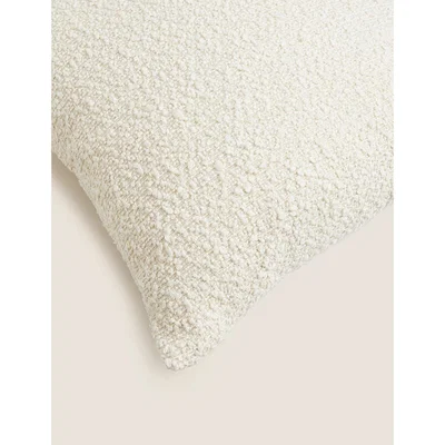 Marks & Spencer M&S Bouclé Textured Cushion - Ecru, Ecru