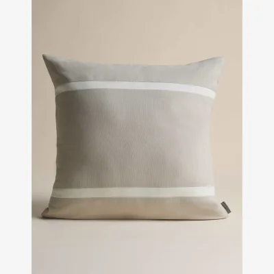 Marks & Spencer M&S X Kelly Hoppen Velvet Double Stripe Cushion Taupe Mix