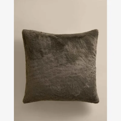Marks & Spencer M&S Velvet Supersoft Cushion Khaki