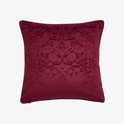 Marks & Spencer William Morris At Home Velvet Strawberry Thief Cushion Berry